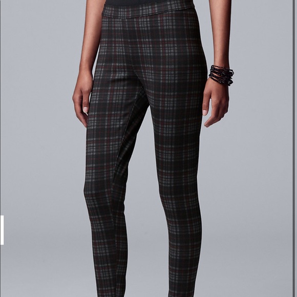 Nwot Womens Vera Wang Plaid Ponte 